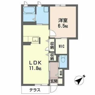 シャトーサイド【0101号室】の間取り