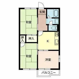 ヒルズ花屋敷【0201号室】の間取り