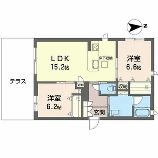 シャーメゾン ハル 水尾【0101号室】の間取り