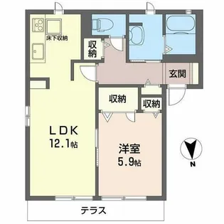 グリーンヴィレッジ【A101号室】の間取り