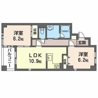 花屋敷ガーデンヒルズ【0107号室】の間取り