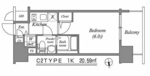 エスリード京橋桜ノ宮公園【10階】の間取り