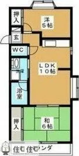 ハイツウィング【5号室】の間取り