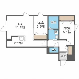 フィオリーノ【2階】の間取り