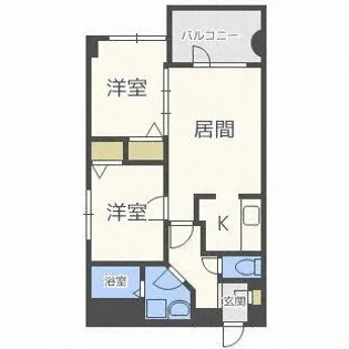 シェスタ麻生館【4階】の間取り