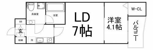ミュプレ北浜EAST【3階】の間取り