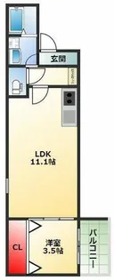 F style浜寺石津町西 1号館【105号室】の間取り