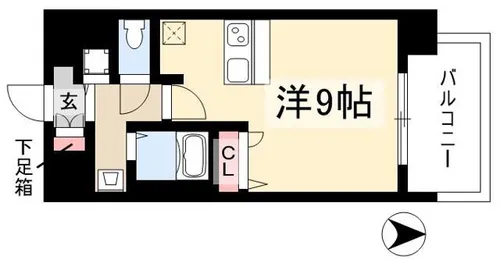 プレサンス名古屋STATIONアライブ【11階】の間取り