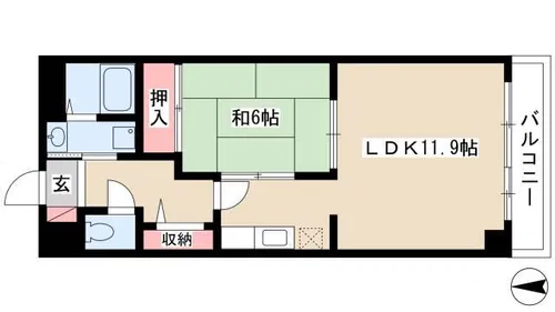 ライジングハイツⅢ【2階】の間取り