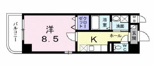 ジェルメ【8階】の間取り