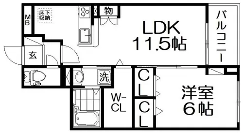 藤阪東レジデンス八弘【4階】の間取り