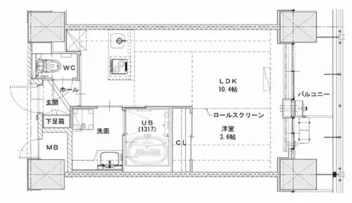 ノルデンハイム同心【9階】の間取り