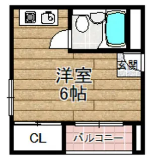 ハイツオーキタ津之江【201号室】の間取り