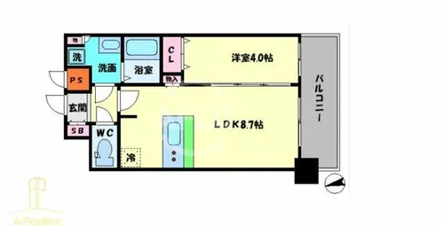 プレサンス難波インフィニティ【2階】の間取り