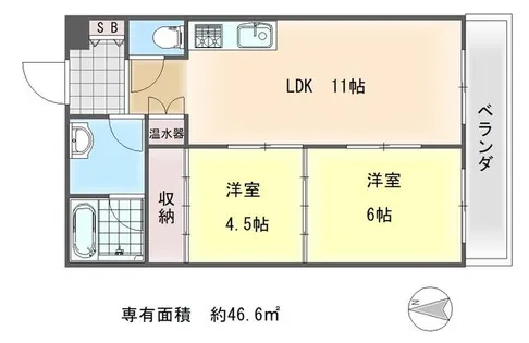 レジデンス岩倉【2階】の間取り