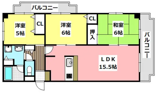 カーサ・アルコ2【2階】の間取り