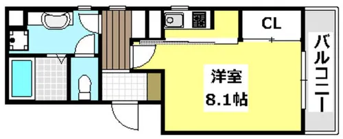1Rの間取り画像