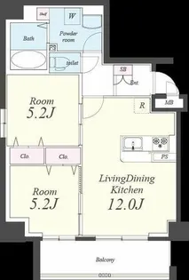 サンドーレ薬院【8階】の間取り