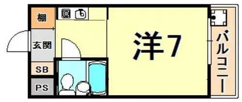 サンハイツ白鳩3【4階】の間取り