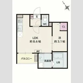 Jack koyoⅢ【3階】の間取り