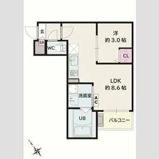 Jack koyoⅡ【3階】の間取り