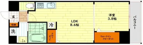 アーバネックス中崎町【7階】の間取り