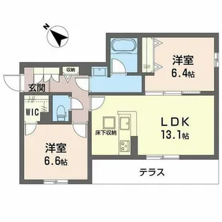 シャーメゾン グラニテ【0103号室】の間取り