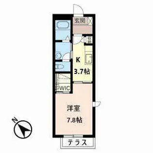 シャーメゾン楽音寺【1階】の間取り