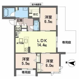シャーメゾン ソレイユ・ロイヤル【0102号室】の間取り