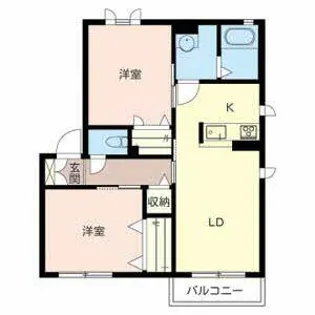 アトレッテ ジーロ【2階】の間取り