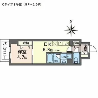 プラシーデンス本町【0903号室】の間取り