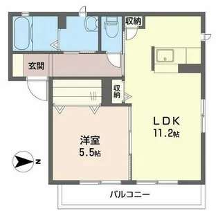 メゾン山下【0202号室】の間取り