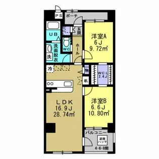 Luna Aoyama【403号室】の間取り