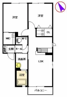 ディアスRAM B棟【B0202号室】の間取り