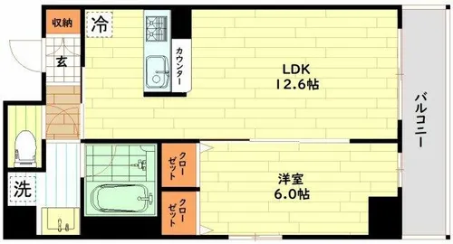 ラクラス本町東【3階】の間取り