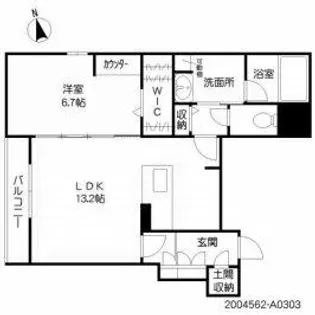 ShaMaison La Renaissance【AO203号室】の間取り