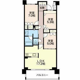 プライムメゾン富士見台【0412号室】の間取り