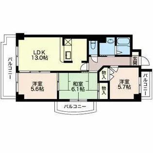 Comfort御影町【0206号室】の間取り