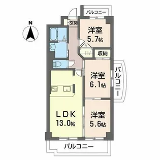 Comfort御影町【0206号室】の間取り