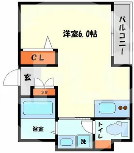 シーガルハイツ心斎橋EAST【4階】の間取り