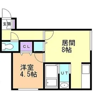 リベルティ美園【105号室】の間取り