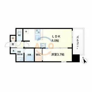 Luxe住吉公園【1階】の間取り
