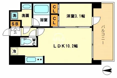 ダイナシティ上本町【3階】の間取り