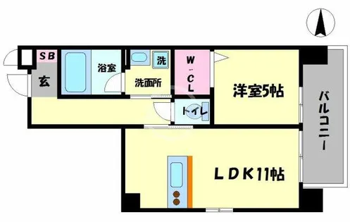 ラ クレシェンテ【7階】の間取り