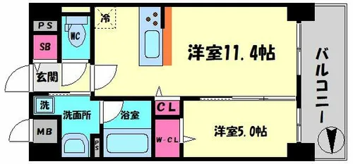 グランパシフィック花園Luxe【5階】の間取り