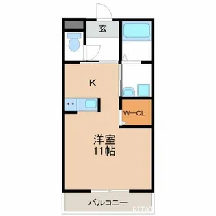 ジュネス徳次N【107号室】の間取り
