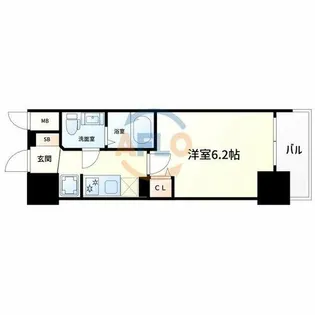 エグゼ大阪CITY ZWEI【6階】の間取り