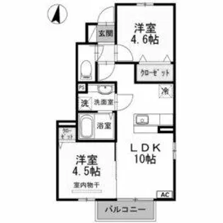 ソレイユ ヴィラージュM【1階】の間取り