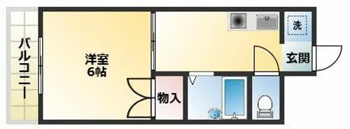 スーパーコート長居公園フロント【2階】の間取り