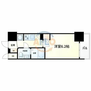 エグゼ大阪CITY ZWEI【13階】の間取り